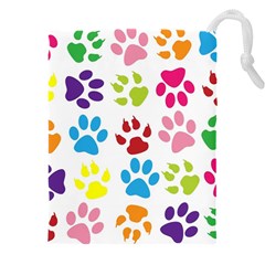 Paw Print Drawstring Pouch (4xl) by artworkshop