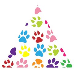 Paw Print Wooden Puzzle Triangle by artworkshop