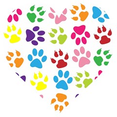 Paw Print Wooden Puzzle Heart by artworkshop