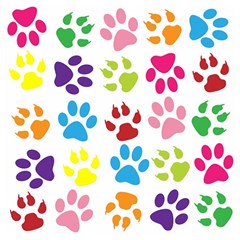 Paw Print Wooden Puzzle Square by artworkshop