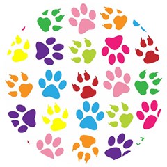 Paw Print Wooden Puzzle Round by artworkshop