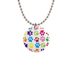 Paw Print 1  Button Necklace by artworkshop