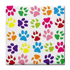 Paw Print Tile Coaster by artworkshop