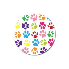 Paw Print Magnet 3  (round) by artworkshop