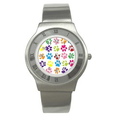 Paw Print Stainless Steel Watch by artworkshop