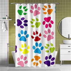 Paw Print Shower Curtain 48  X 72  (small)  by artworkshop