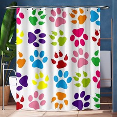 Paw Print Shower Curtain 60  X 72  (medium)  by artworkshop