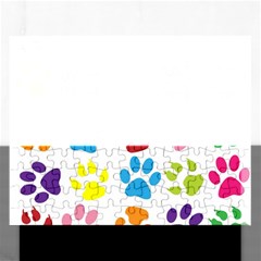 Paw Print Rectangular Jigsaw Puzzl by artworkshop