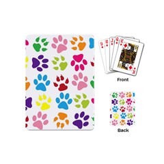 Paw Print Playing Cards Single Design (mini) by artworkshop