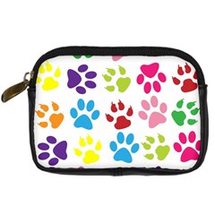 Paw Print Digital Camera Leather Case by artworkshop