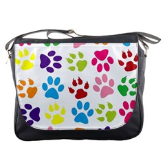 Paw Print Messenger Bag by artworkshop