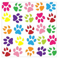 Paw Print Square Satin Scarf (36  X 36 ) by artworkshop