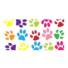 Paw Print Satin Wrap 35  X 70  by artworkshop