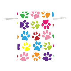 Paw Print Lightweight Drawstring Pouch (l) by artworkshop