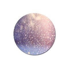 Snowfall Winter Magnet 3  (round)