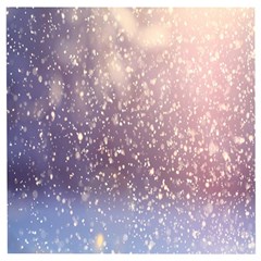 Snowfall Winter Wooden Puzzle Square