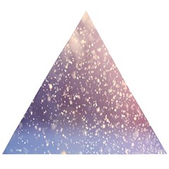 Snowfall Winter Wooden Puzzle Triangle by artworkshop