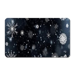 Snowflakes Snow Magnet (rectangular) by artworkshop