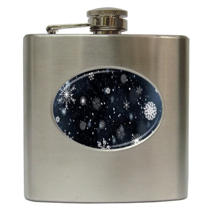 Snowflakes Snow Hip Flask (6 oz)