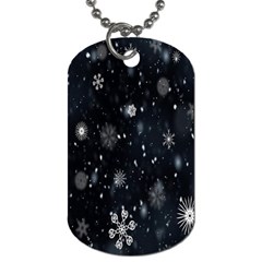 Snowflakes Snow Dog Tag (two Sides)