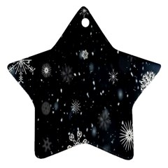 Snowflakes Snow Ornament (star) by artworkshop