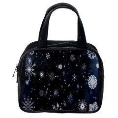 Snowflakes Snow Classic Handbag (one Side) by artworkshop