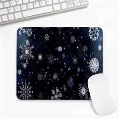 Snowflakes Snow Large Mousepads by artworkshop