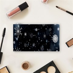 Snowflakes Snow Cosmetic Bag (small) by artworkshop