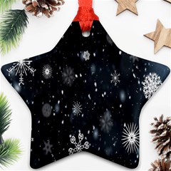 Snowflakes Snow Star Ornament (two Sides) by artworkshop