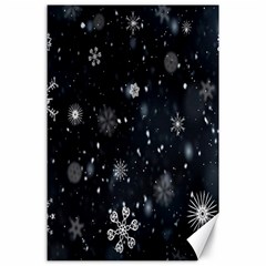 Snowflakes Snow Canvas 24  X 36 