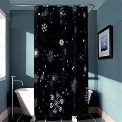 Snowflakes Snow Shower Curtain 36  X 72  (stall)  by artworkshop