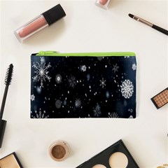 Snowflakes Snow Cosmetic Bag (xs) by artworkshop