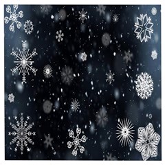 Snowflakes Snow Wooden Puzzle Square