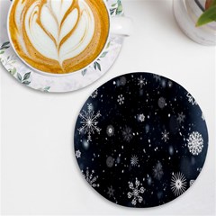 Snowflakes Snow Uv Print Round Tile Coaster