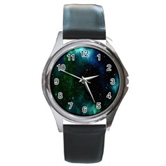 Stars Sky Space Round Metal Watch by artworkshop