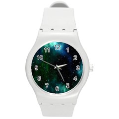 Stars Sky Space Round Plastic Sport Watch (m) by artworkshop