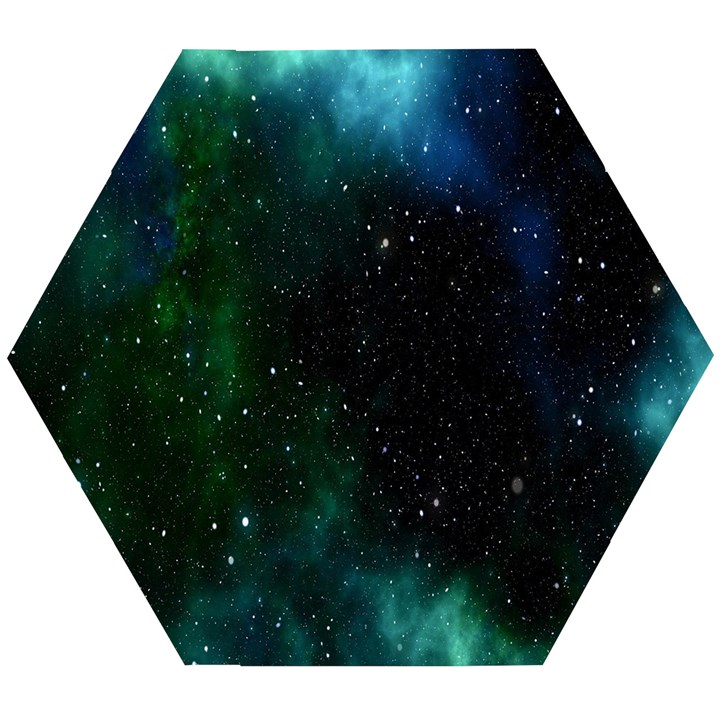 Stars Sky Space Wooden Puzzle Hexagon