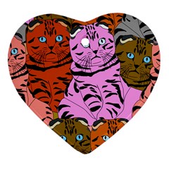 Tileable Seamless Cat Kitty Ornament (heart) by artworkshop