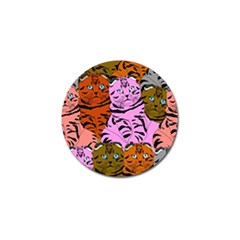 Tileable Seamless Cat Kitty Golf Ball Marker by artworkshop