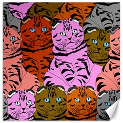 Tileable Seamless Cat Kitty Canvas 12  X 12  by artworkshop