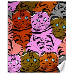 Tileable Seamless Cat Kitty Canvas 16  X 20  by artworkshop