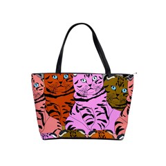 Tileable Seamless Cat Kitty Classic Shoulder Handbag by artworkshop