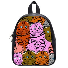 Tileable Seamless Cat Kitty School Bag (small) by artworkshop