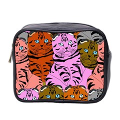 Tileable Seamless Cat Kitty Mini Toiletries Bag (two Sides) by artworkshop