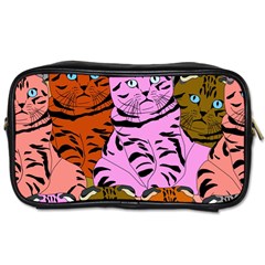 Tileable Seamless Cat Kitty Toiletries Bag (two Sides) by artworkshop