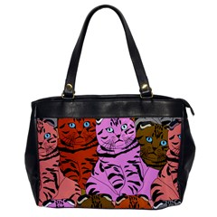 Tileable Seamless Cat Kitty Oversize Office Handbag by artworkshop