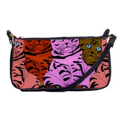 Tileable Seamless Cat Kitty Shoulder Clutch Bag by artworkshop