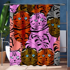 Tileable Seamless Cat Kitty Shower Curtain 60  X 72  (medium)  by artworkshop