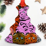 Tileable Seamless Cat Kitty Ornament (Christmas Tree)  Front