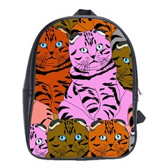 Tileable Seamless Cat Kitty School Bag (xl) by artworkshop